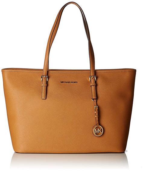 michael kors jet set north south leather tote|Michael Kors jet set saffiano.